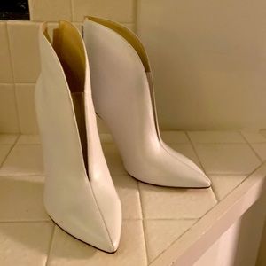 White Booties - never worn
